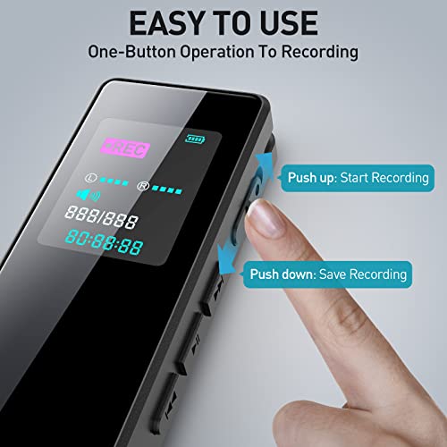 64GB Digital Voice Recorder for Lectures Meetings with Noise Reduction B222