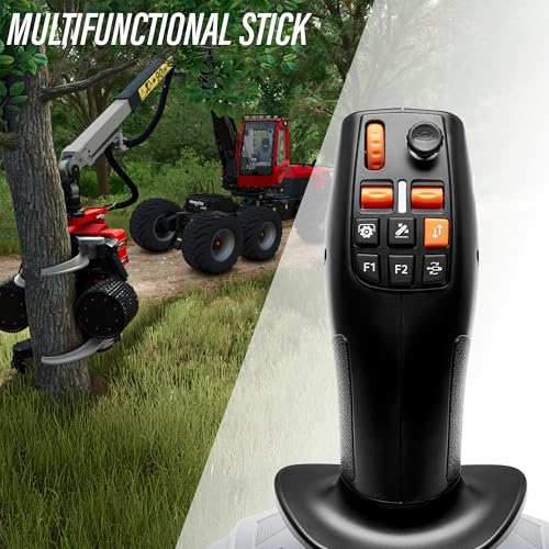 SimTask Steering Kit with Adjustable Clamp and Spinner Knob for Truck and Farm Simulation Gaming J334