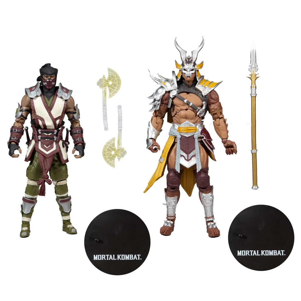 Mortal Kombat Sub-Zero vs. Shao Kahn 2 Pack 7 inch Action Figures Y354783