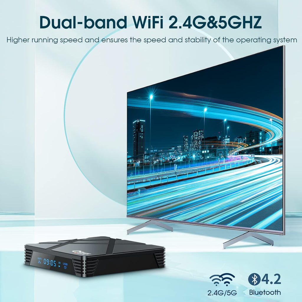 TV Box 4GB RAM 64GB with Wireless Mini Keyboard, Dual-WiFi, 4K, Pack of 2 R591024