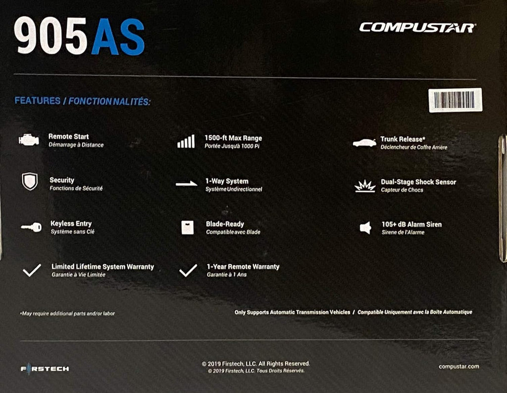 4 Button 1 Way Remote Start System 1500' Range E877