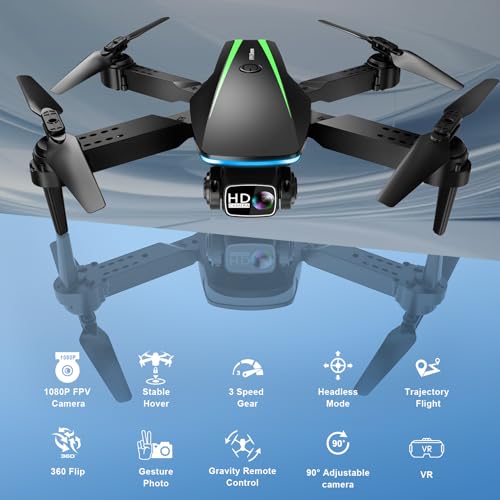 Foldable Drone with 1080P HD Camera, 2 Batteries and Carrying Case B5472