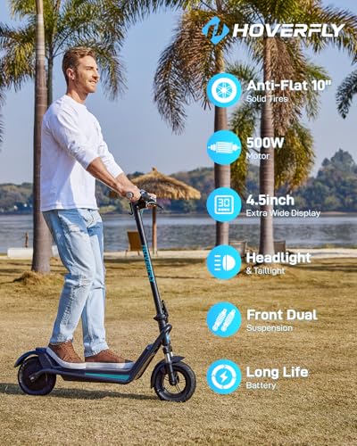 Electric Scooter for Adults, 20Mph Top Speed, 500W Motor, Foldable Commuting Y6991