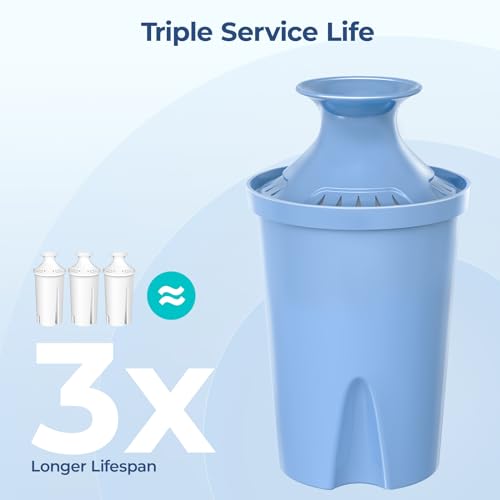 2-Pack Water Filter Replacements for Pitchers and Dispensers, Reduce Chlorine and Bad Taste A6882
