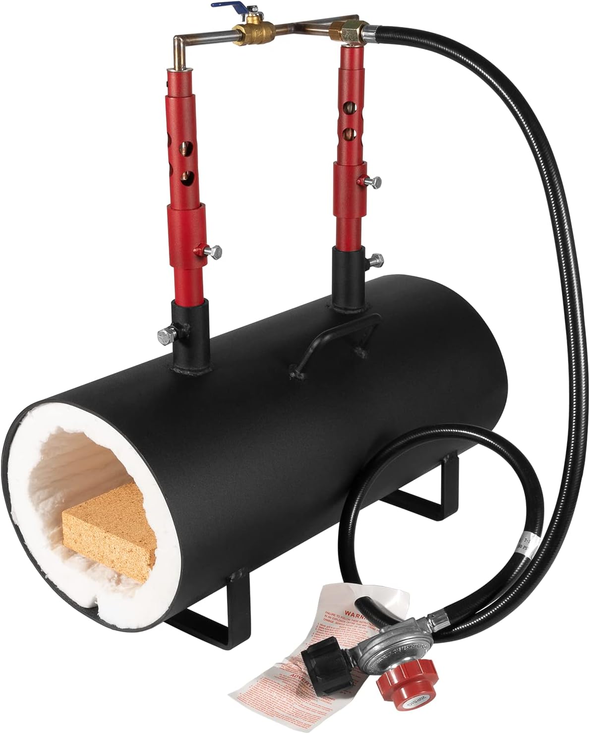 Double Burner Portable Propane Forge Large Capacity (19" x 6.75 x 3.5") Up to 2600&deg;F/1426&deg;C for Blacksmithing Knife Making Tool Making Farrier Forge