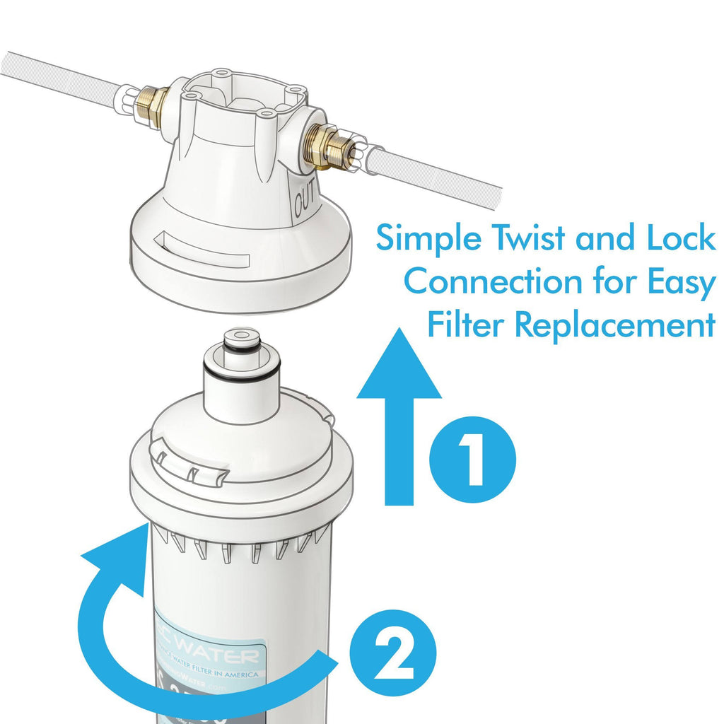 Under-Sink Water Filter System with Scale Inhibitor F8461