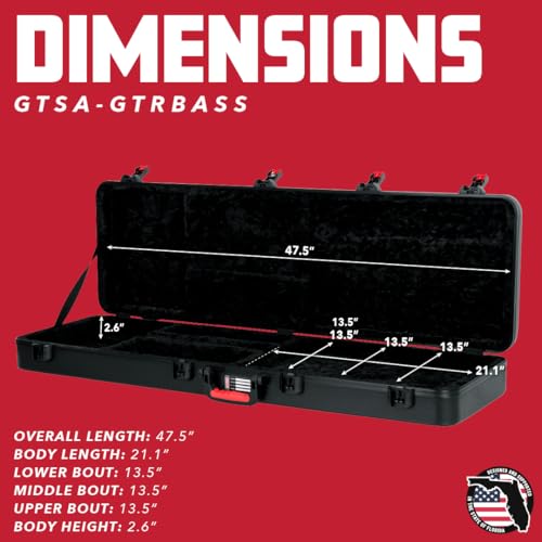 Molded Flight Case for Strat/Tele Style Electric Guitars with TSA Locking Latch U665