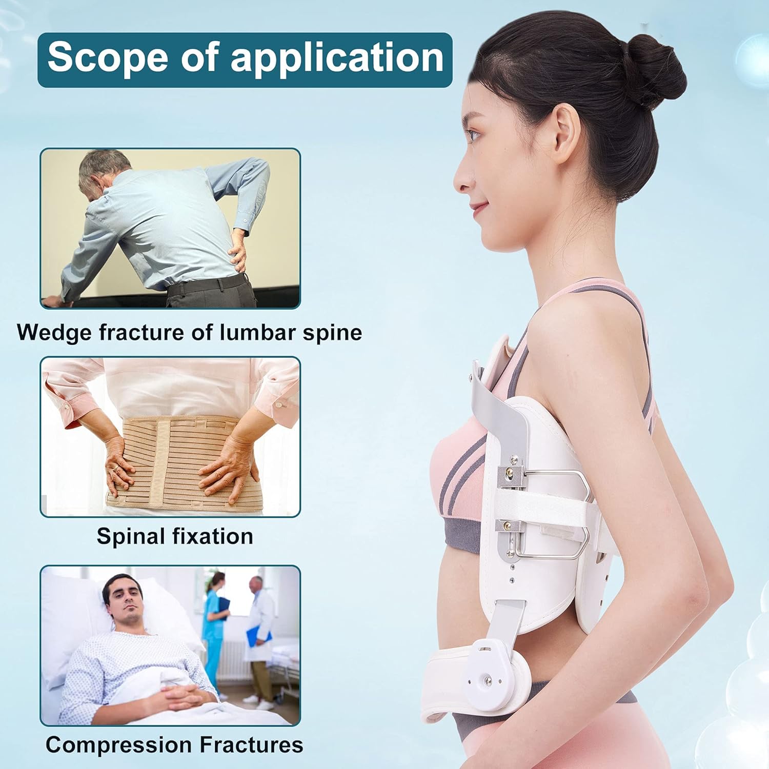 Back Brace for Thoracic & Lumbar Spine Support L2202