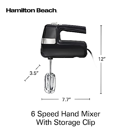 Electric Hand Mixer, 6 Speeds, 300 Watts, Includes Whisk and Storage Clip F402932