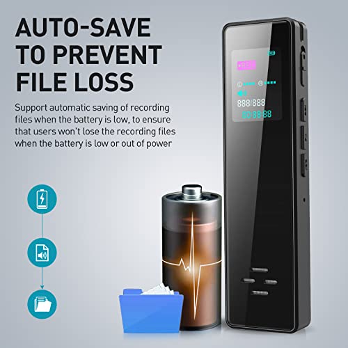 64GB Digital Voice Recorder for Lectures Meetings with Noise Reduction B222