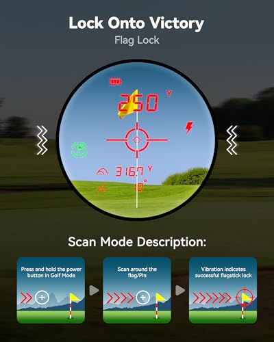 OLED Golf Rangefinder with Slope, 1200 Yards, 7X Magnification C1420