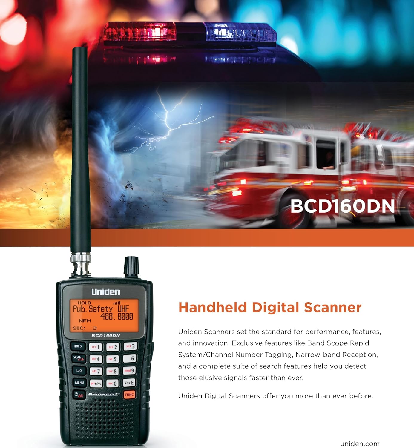 Handheld Digital Scanner with Rapid Search and Narrow-Band Reception Y6804