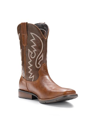 Cowboy Boots for Men Western Retro Embroidered Pull On H164