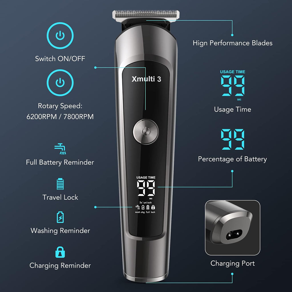 Electric Beard Trimmer for Men, All-in-1 Multi-Grooming Kit, Cordless Waterproof S9479