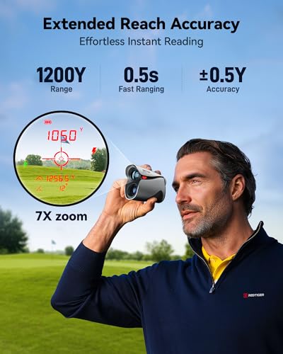 OLED Golf Rangefinder with Slope, 1200 Yards, 7X Magnification C1420