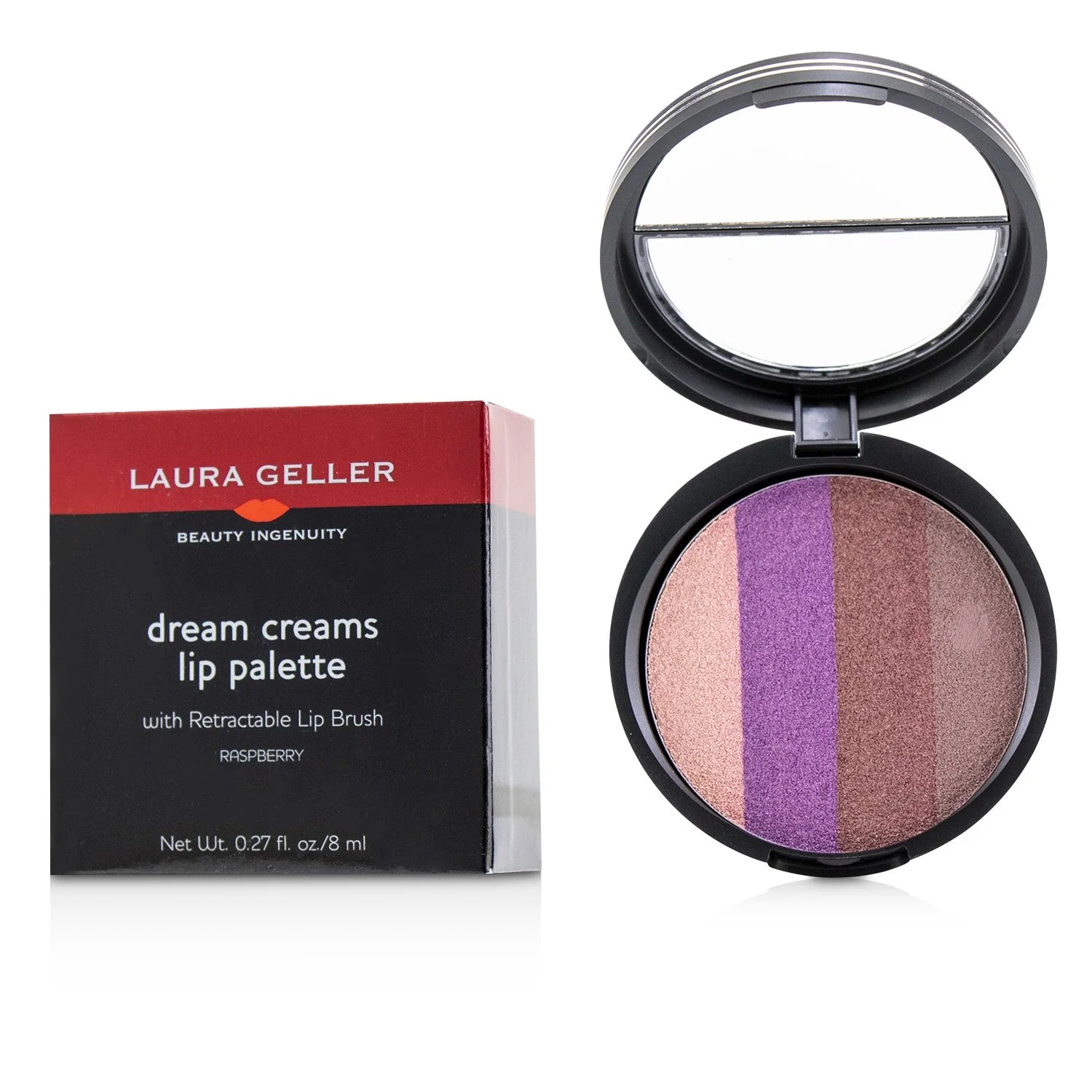 Laura Geller Dream Creams Lip Palette With Retractable Lip Brush - #Raspberry 8ml/0.27oz