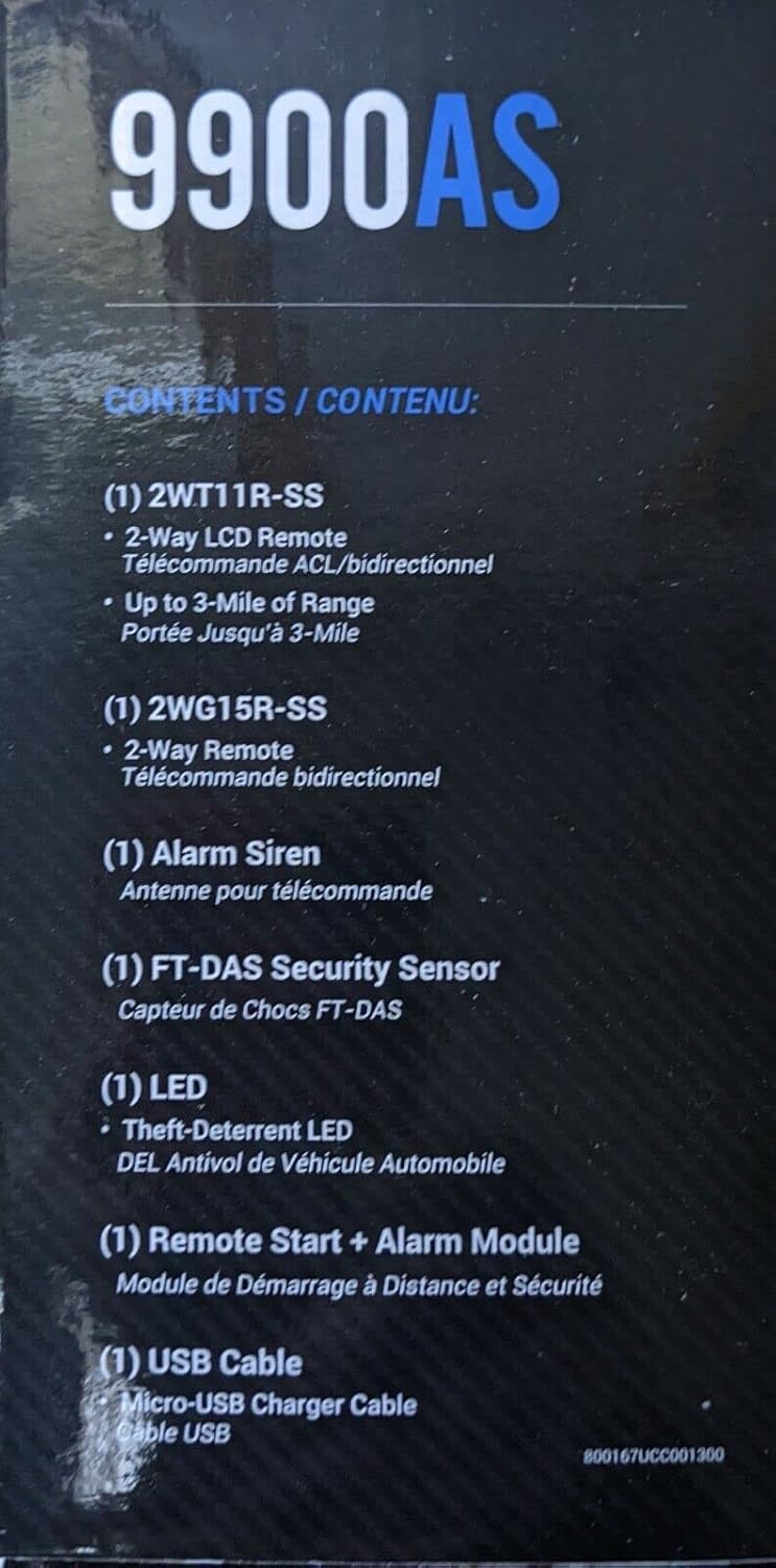 2 Way LCD Remote Start and Alarm System with 3 Mile Range Z173