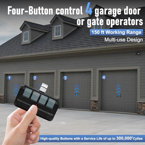 Garage Door Opener Remote, 4 Button, 2 Pack W163153