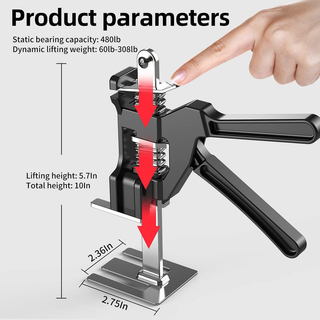 Door Panel Lifting Jack 2-Pack, Drywall Lift up to 308 lb, Height Adjuster K599016