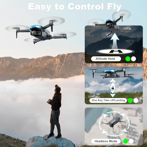 Drone with 2K HD Camera for Adults, GPS Auto Return, Brushless Motor, Foldable Quadcopter W548062