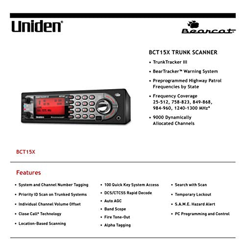 Base/Mobile Scanner with TrunkTracker III and Close Call RF Capture L117193
