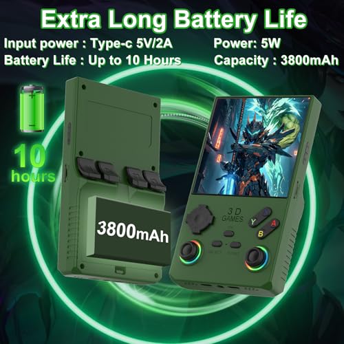Handheld Game Console 4.0 Inch IPS Screen Retro Portable Arcade Y95927