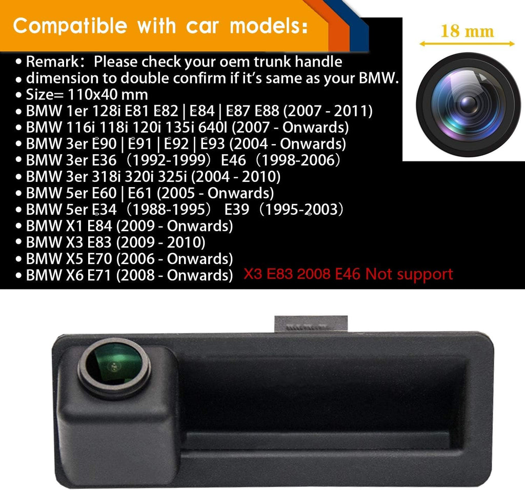 Rear View Backup Camera with Night Vision, IP68 Waterproof N733490