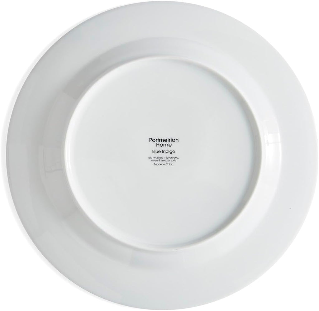 Blue Indigo Dinnerware Set 16 Piece Porcelain, Floral Design, Service for 4 M231528