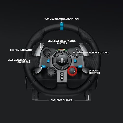 Racing Wheel and Pedals with Force Feedback and Shifter for Xbox, PC, Mac E1773