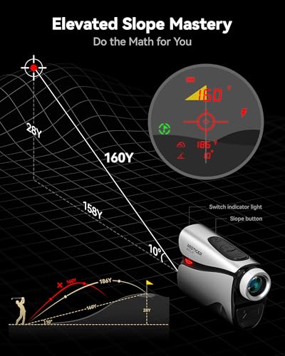 OLED Golf Rangefinder with Slope, 1200 Yards, 7X Magnification C1420