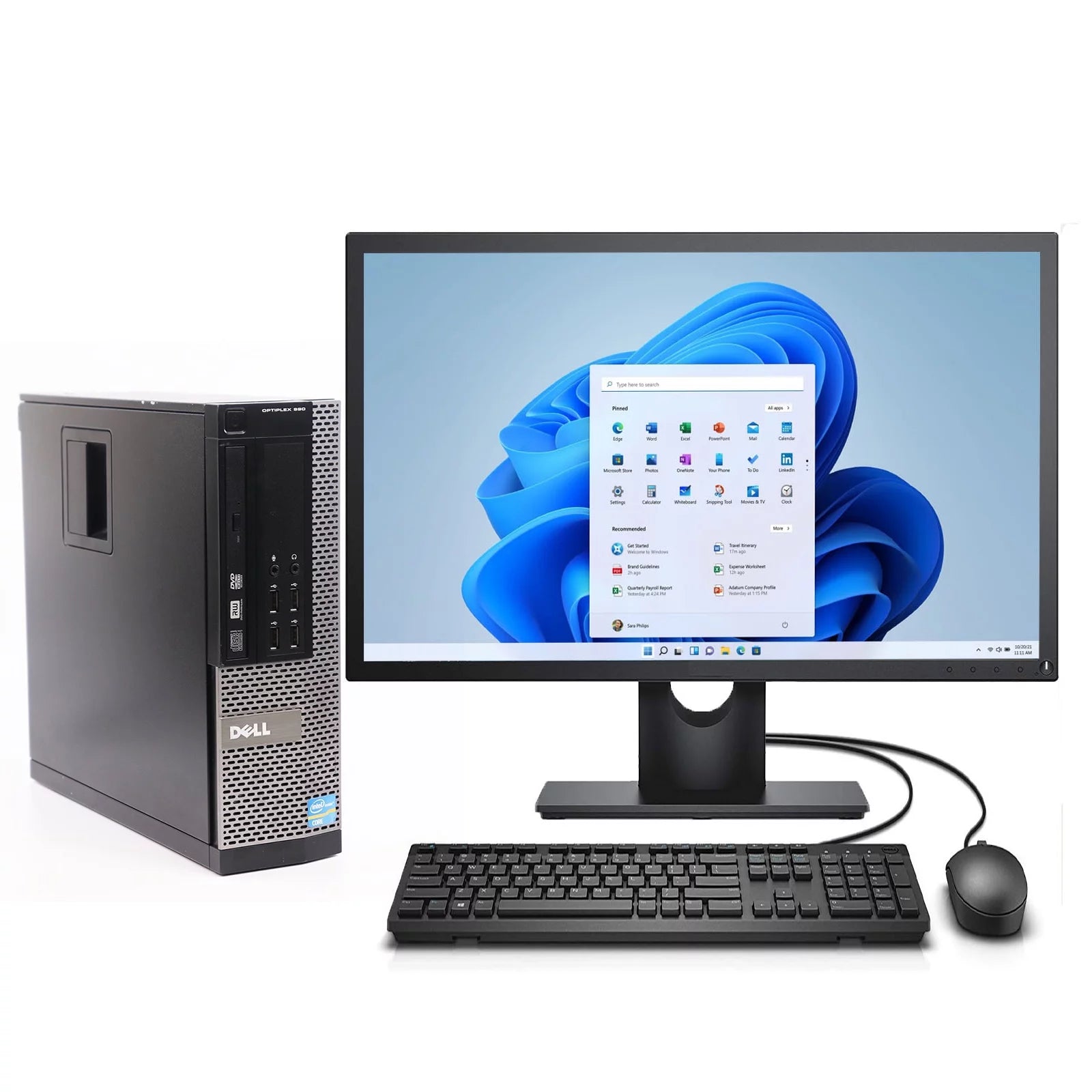Used Desktop Computer PC, Intel Core i5 Quad-Core, 8GB RAM, 1TB, Dual Monitor Bundle J930