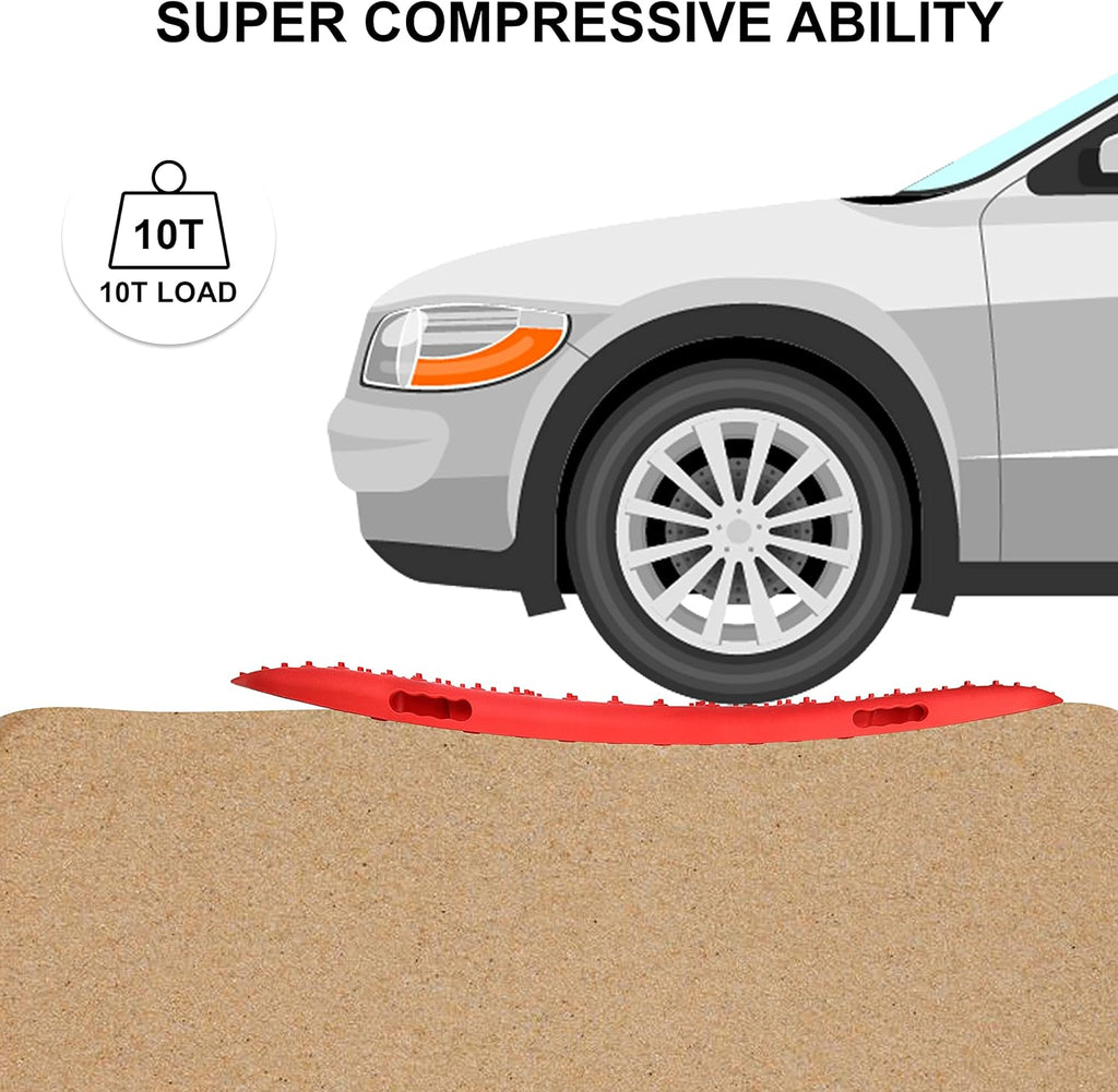 Recovery Traction Tracks 2 Piece, Tire Traction Mats for Off Road Mud Sand Snow V9918