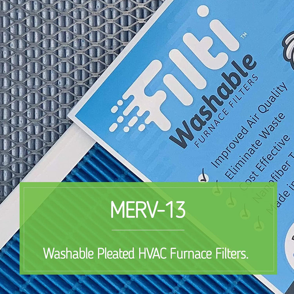 Washable HVAC Furnace Filter 12 x 24 x 1 MERV 13 Reusable Nanofiber Air Filter J417168