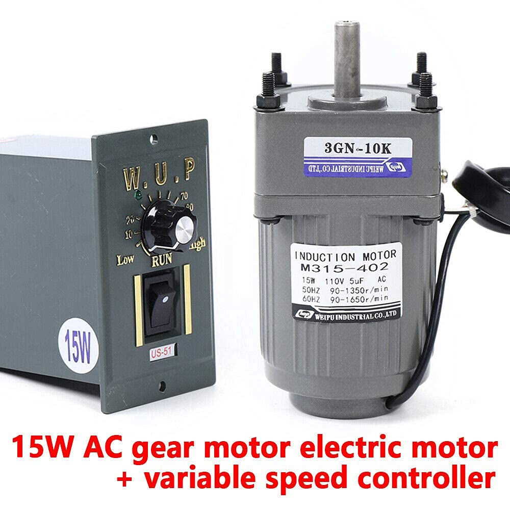 AC Gear Motor Variable Speed Controller 125RPM 110V 15W T627259