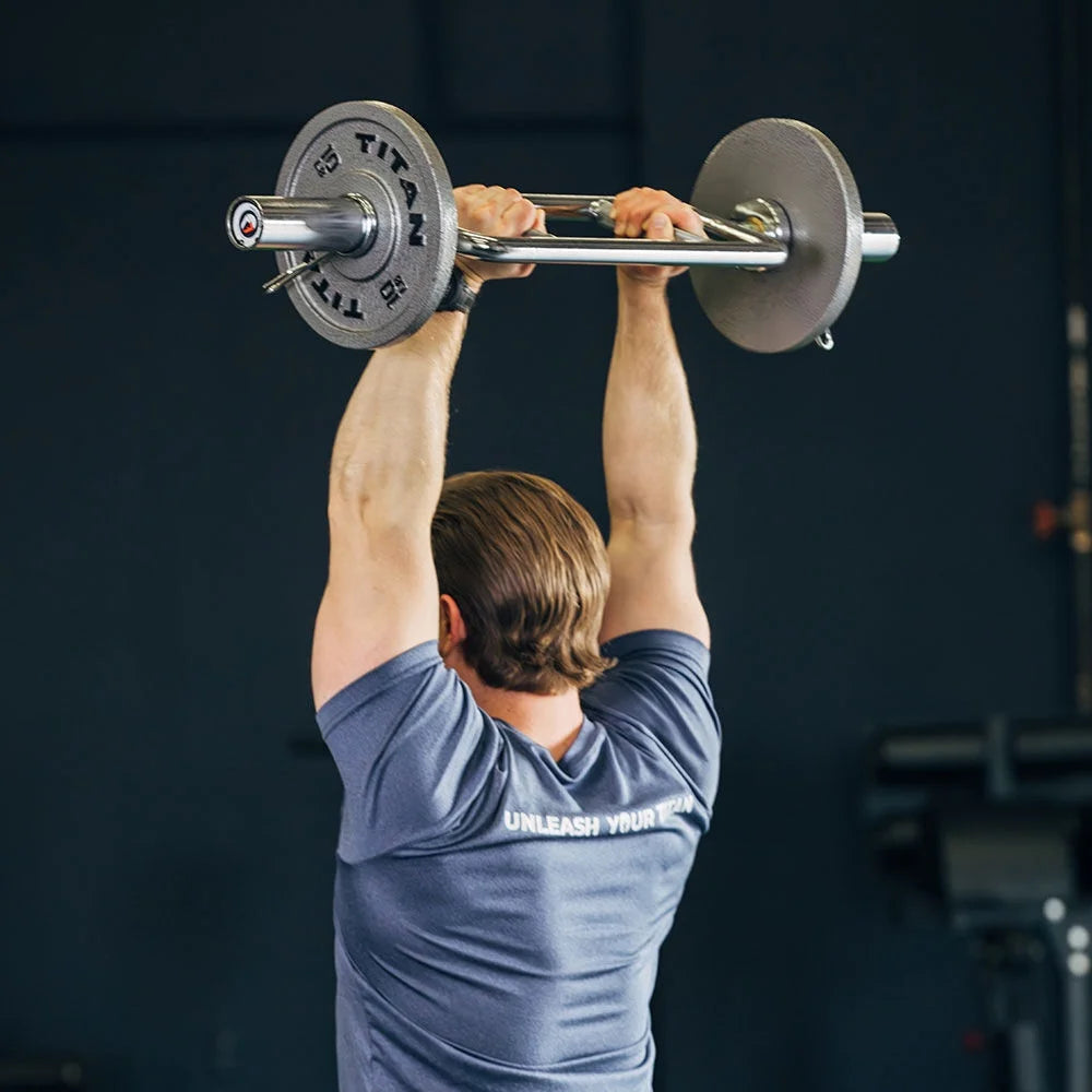Olympic Triceps Bar, 200 LB Capacity, Chrome Finish G68549