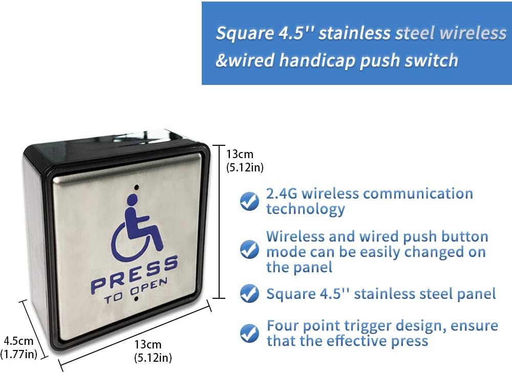 ADA Swing Door Operator with Stainless Steel Push Buttons P9121