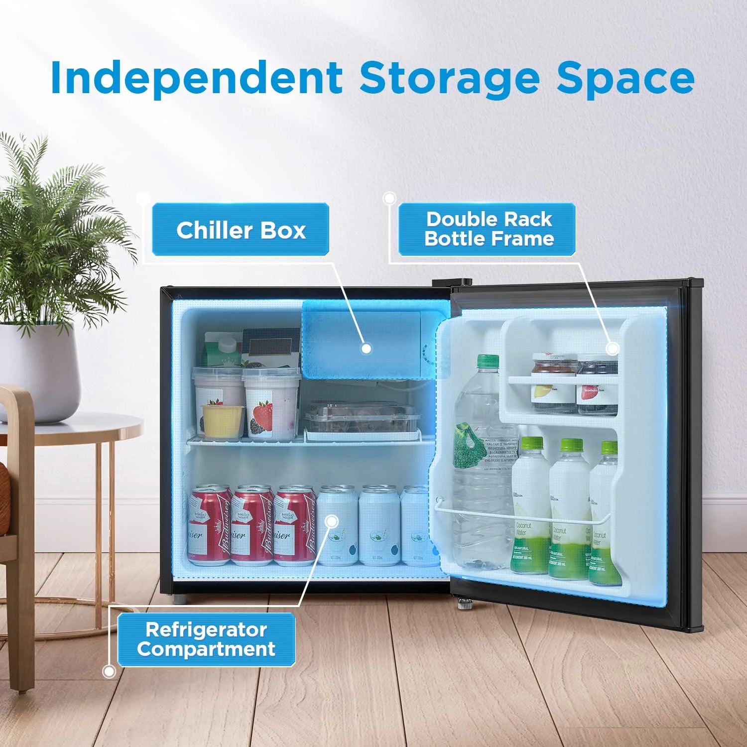 Compact Single Door Refrigerator, 1.6 Cubic Feet, Black M31910