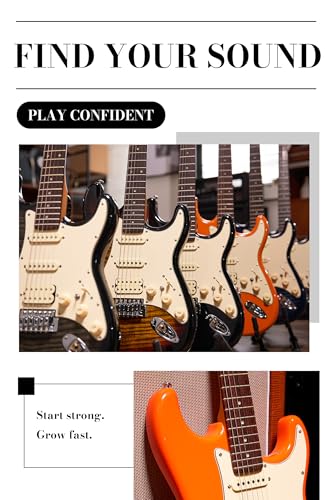 Electric Guitar with Coil-Split, Roasted Maple Neck, HSS Pickups, Beginner Kit with Amp and Bag C21096