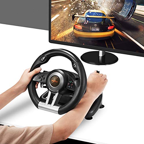 Xbox Steering Wheel 180° PC Gaming Racing Wheel with Linear Pedals and Paddles R493312