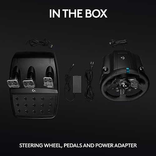 Racing Wheel and Pedals with Force Feedback, Gaming Steering Wheel for PS5, PS4, PC, Mac, Black W946