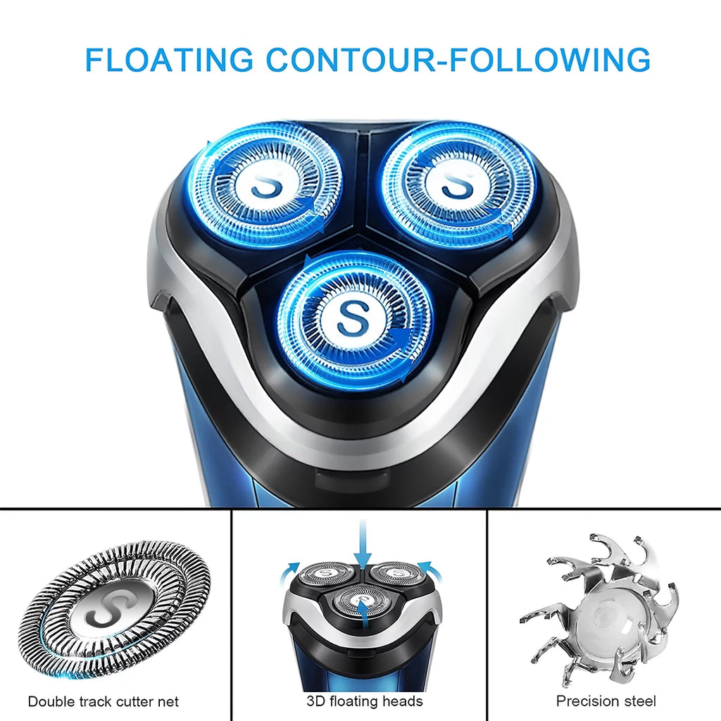 Electric Razor for Men, IPX7 Waterproof Wet and Dry Shaver with Beard Trimmer A275