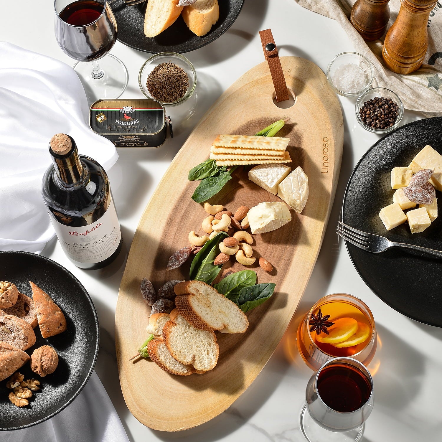 Acacia Wood Charcuterie Board for Serving Meats, Cheese & Bread N687160