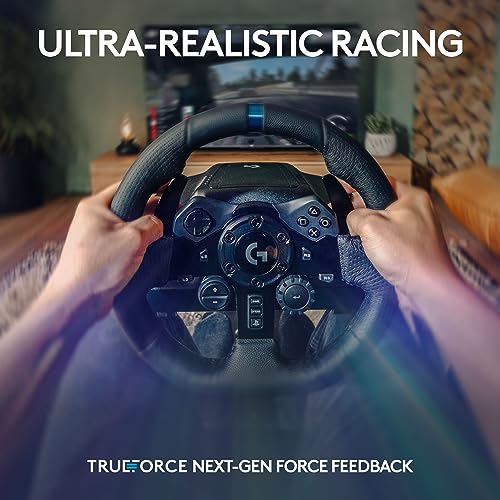 Racing Wheel and Pedals with Force Feedback, Gaming Steering Wheel for PS5, PS4, PC, Mac, Black W946
