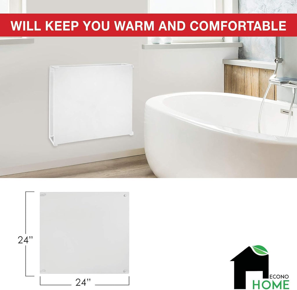 Wall Mount Space Heater Panel with Thermostat, 400W Convection Heater K37147