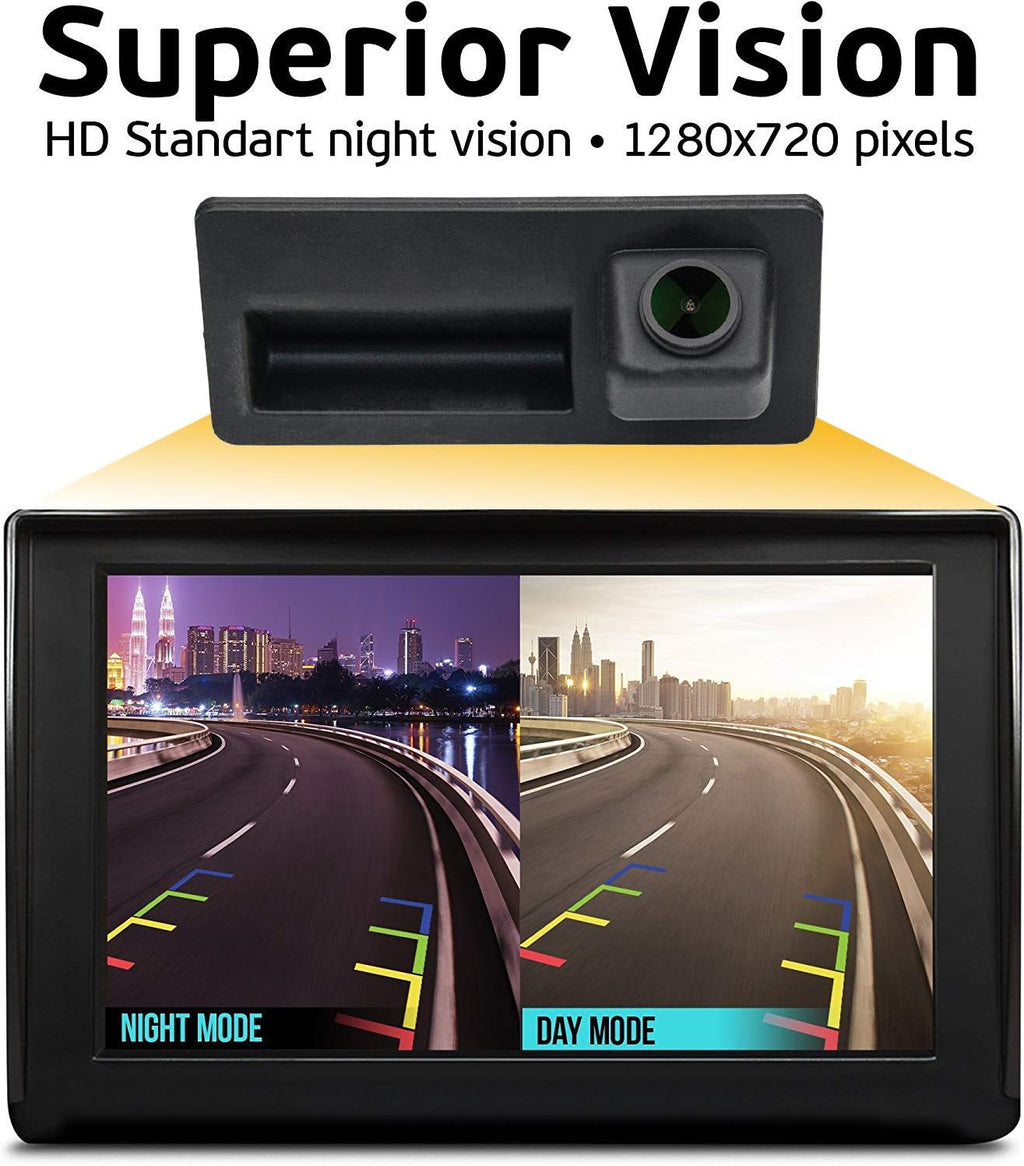 Rear View Backup Camera with Night Vision, IP68 Waterproof N733490