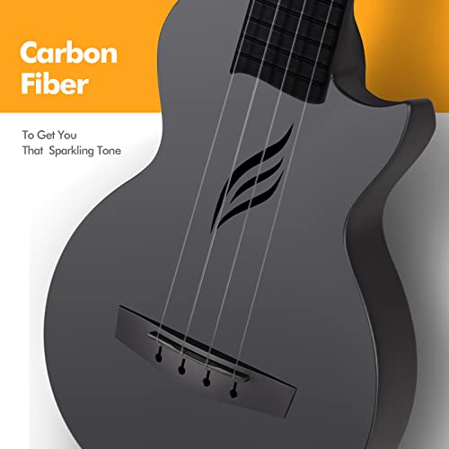 Carbon Fiber Travel Ukulele 23 Inch with Beginner Kit U514