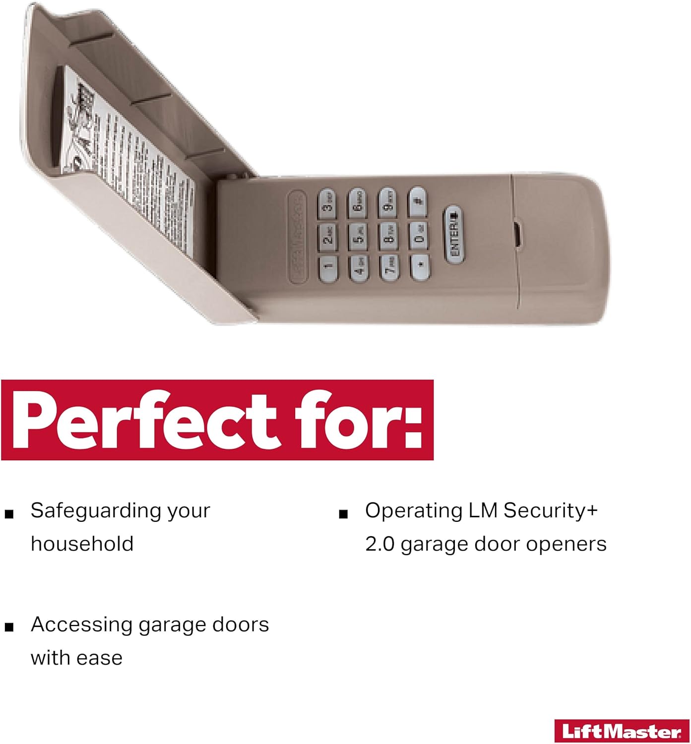 Wireless Keyless Entry Keypad for Garage Door Openers L4779