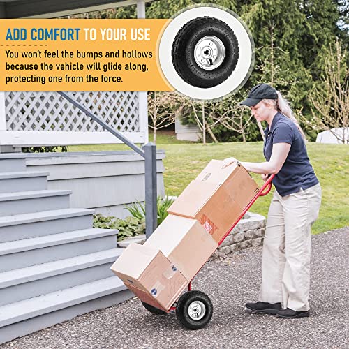 10" Pneumatic Utility Tire and Wheel with 5/8" Axle Bore, 2 Pack K21825