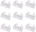 DOITOOL White Plastic Drawer Track Guide, 10Pc Plastic Cabinet Drawer Slide Parts, Drawer Track Guides Replacement Furniture Drawer Parts for Dressers, Hutches, Bedside Table and Drawer Systems