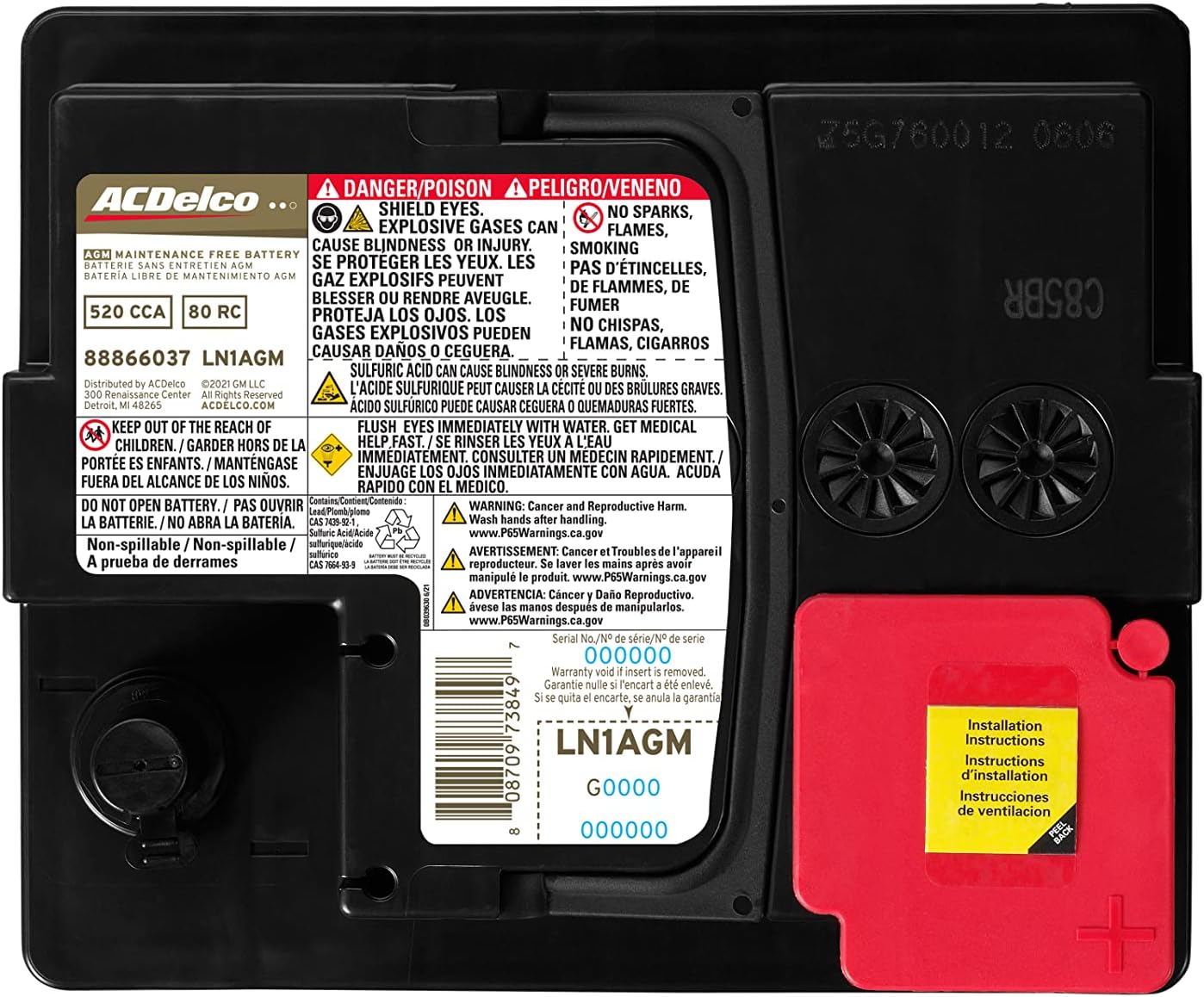 AGM BCI Group LN1 Battery R7866